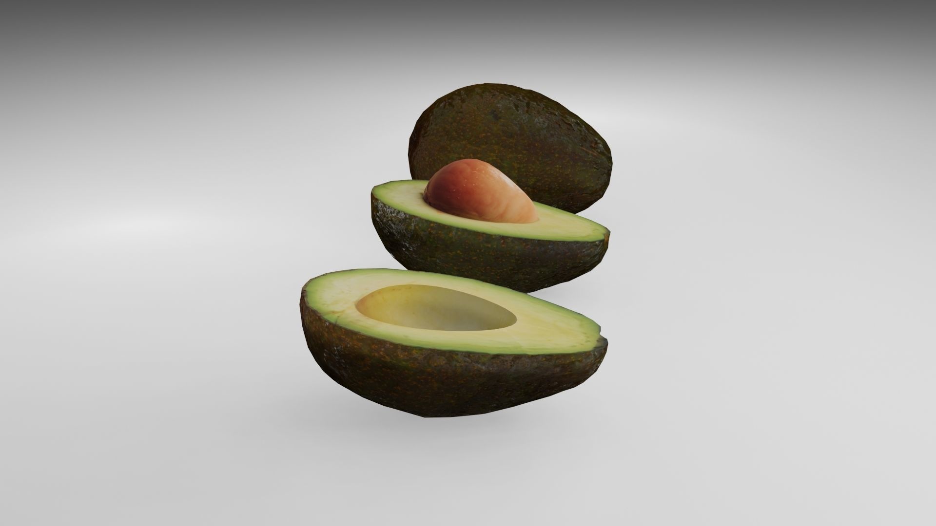 Avocado Low-poly 3D model_18