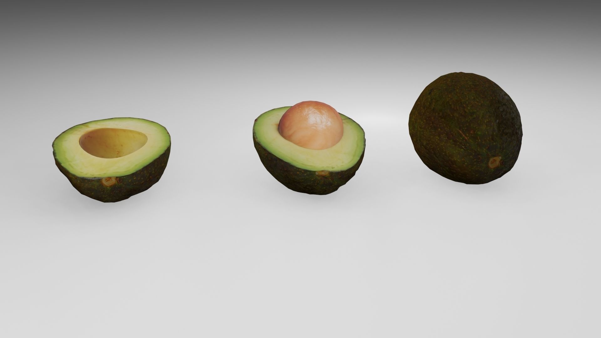 Avocado Low-poly 3D model_23