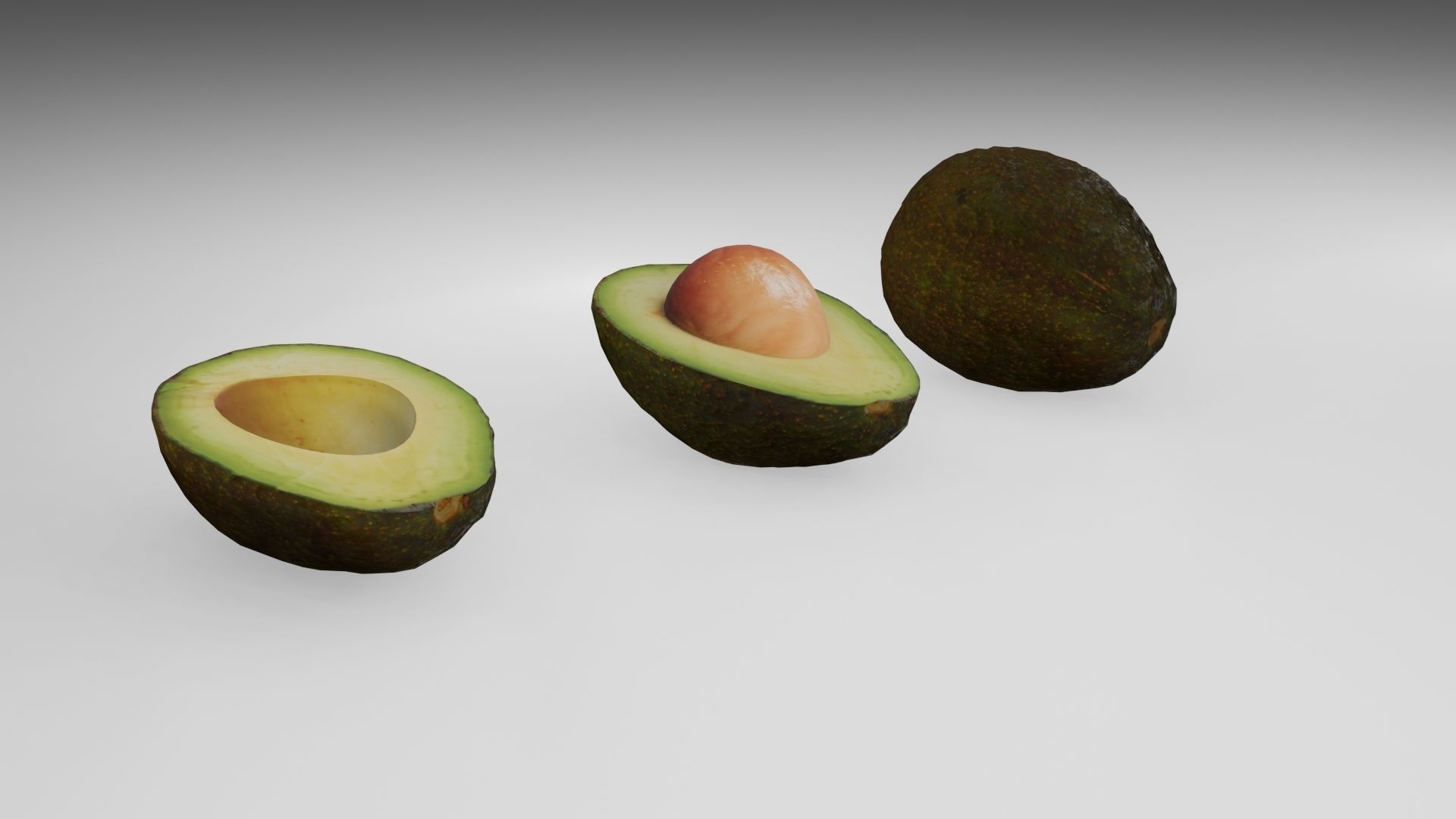 Avocado Low-poly 3D model_21