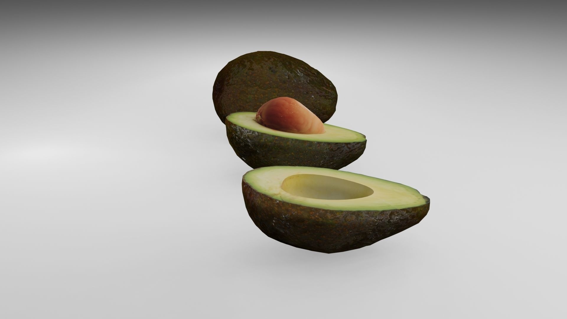 Avocado Low-poly 3D model_17
