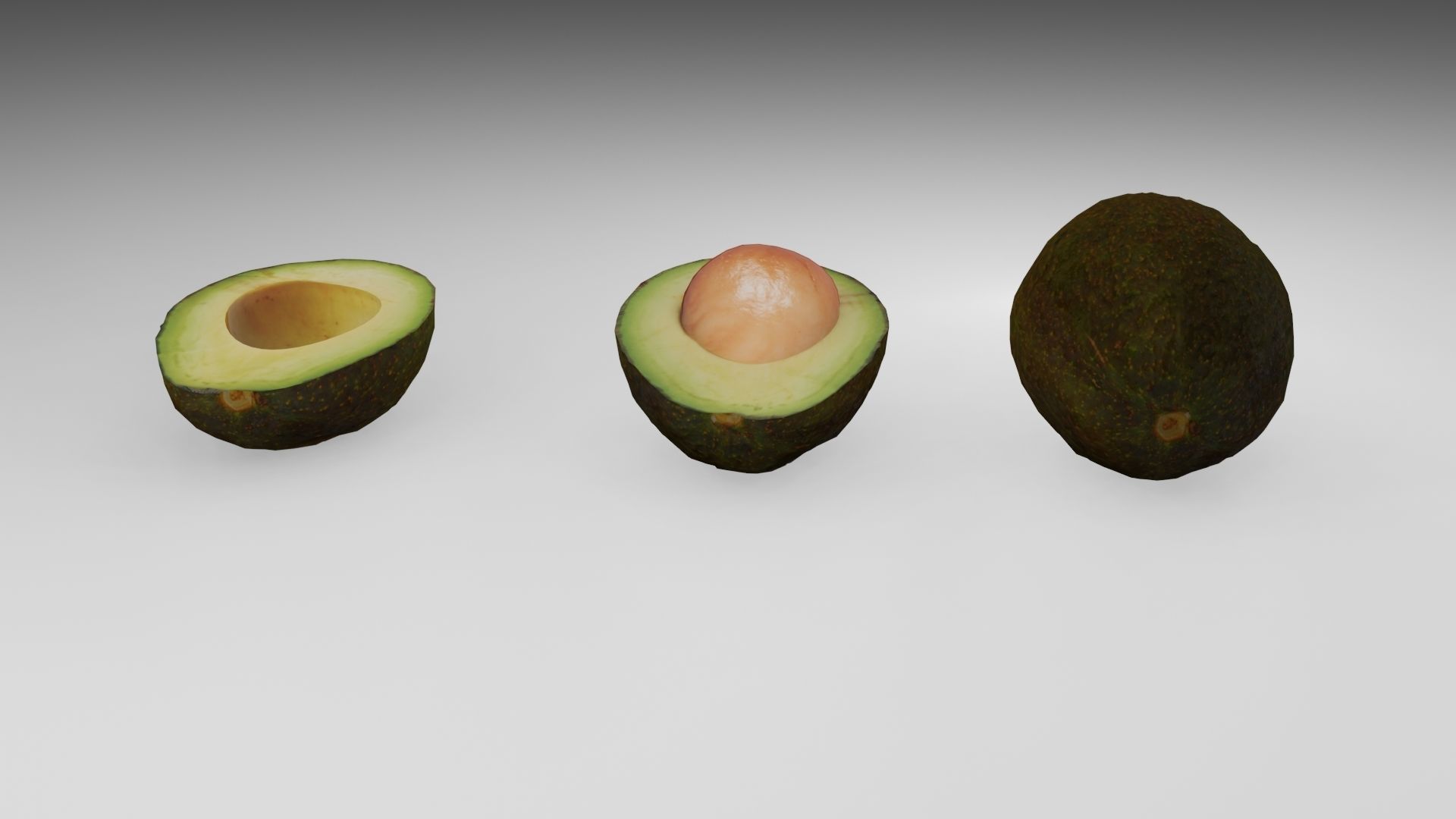 Avocado Low-poly 3D model_24