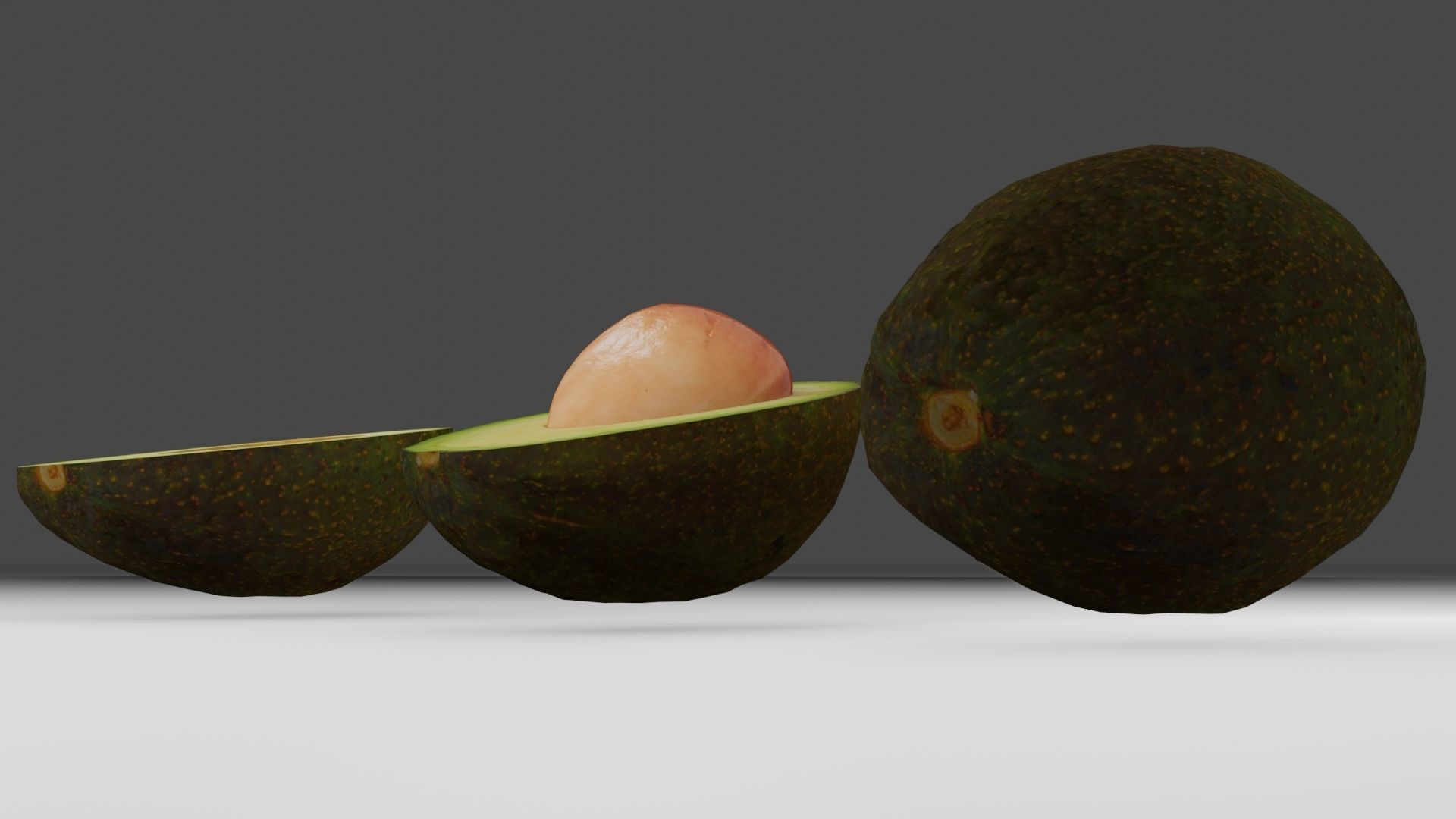 Avocado Low-poly 3D model_27