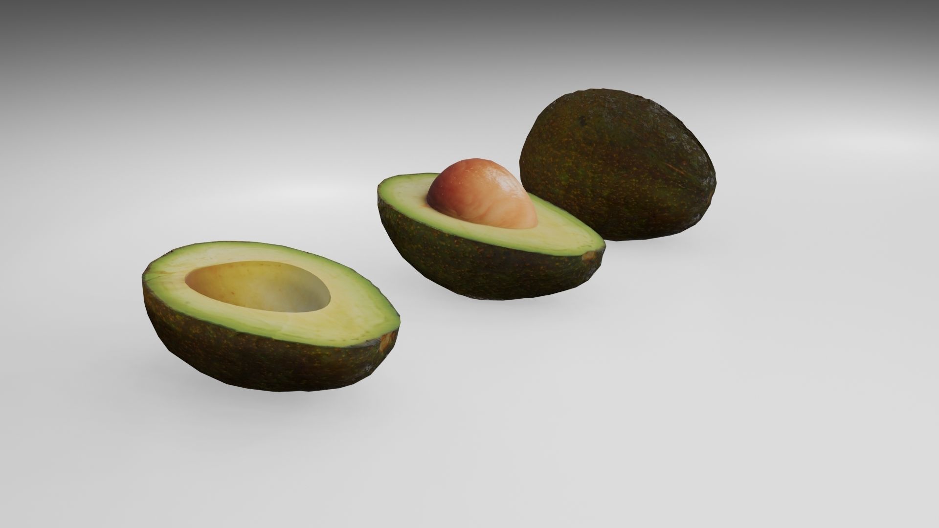 Avocado Low-poly 3D model_20