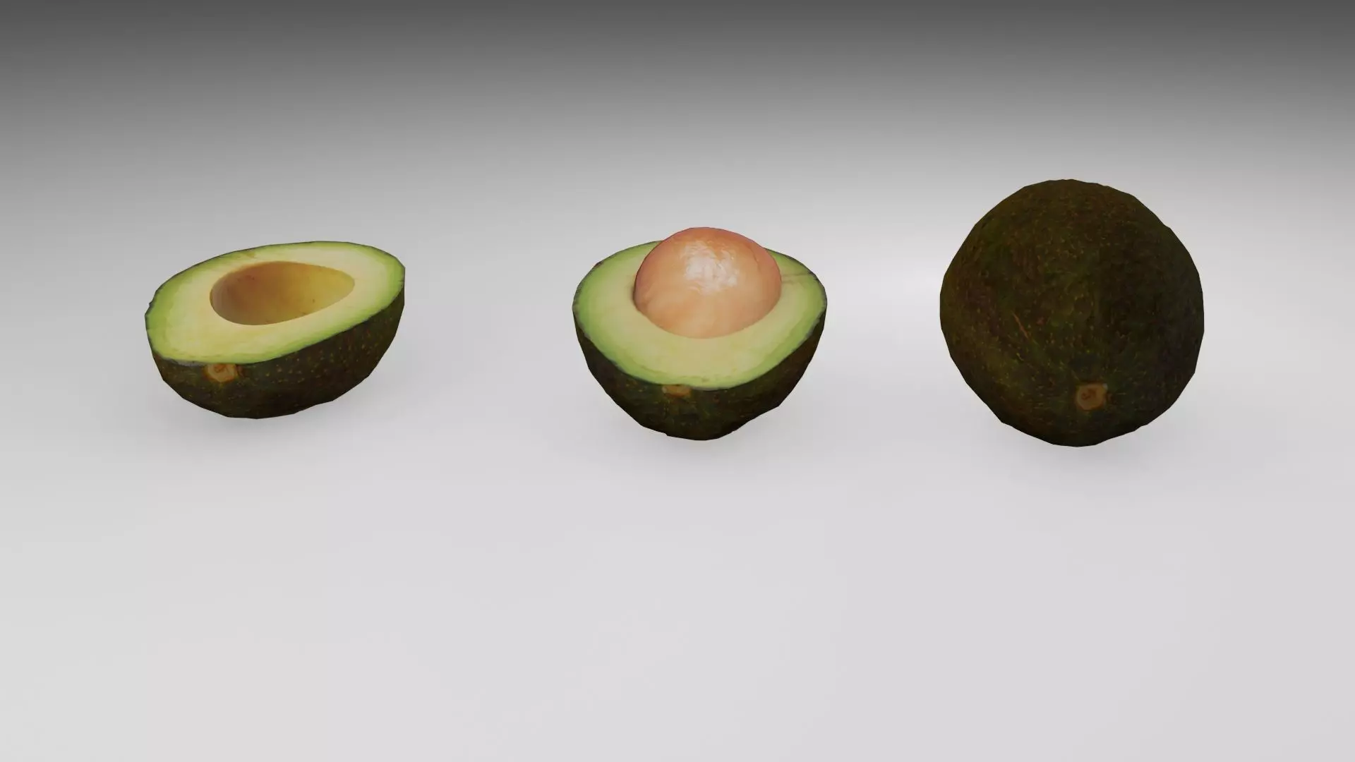 Avocado Low-poly 3D model_0