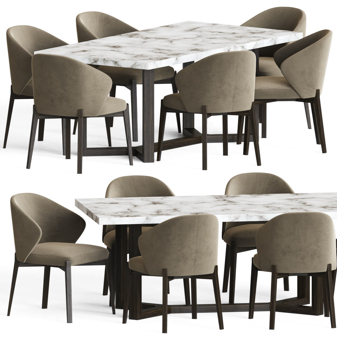 Dining Set 17 3D model_1