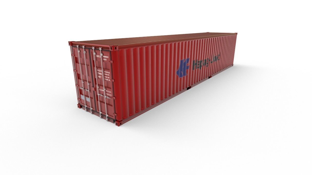 20 and 40 FT container Low-poly 3D model_23