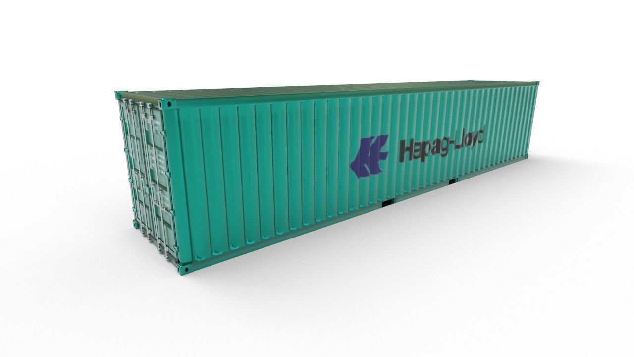 20 and 40 FT container Low-poly 3D model_24