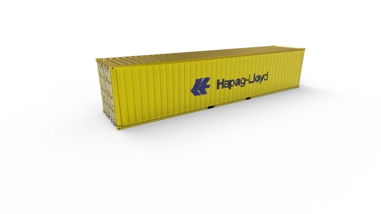 20 and 40 FT container Low-poly 3D model_21