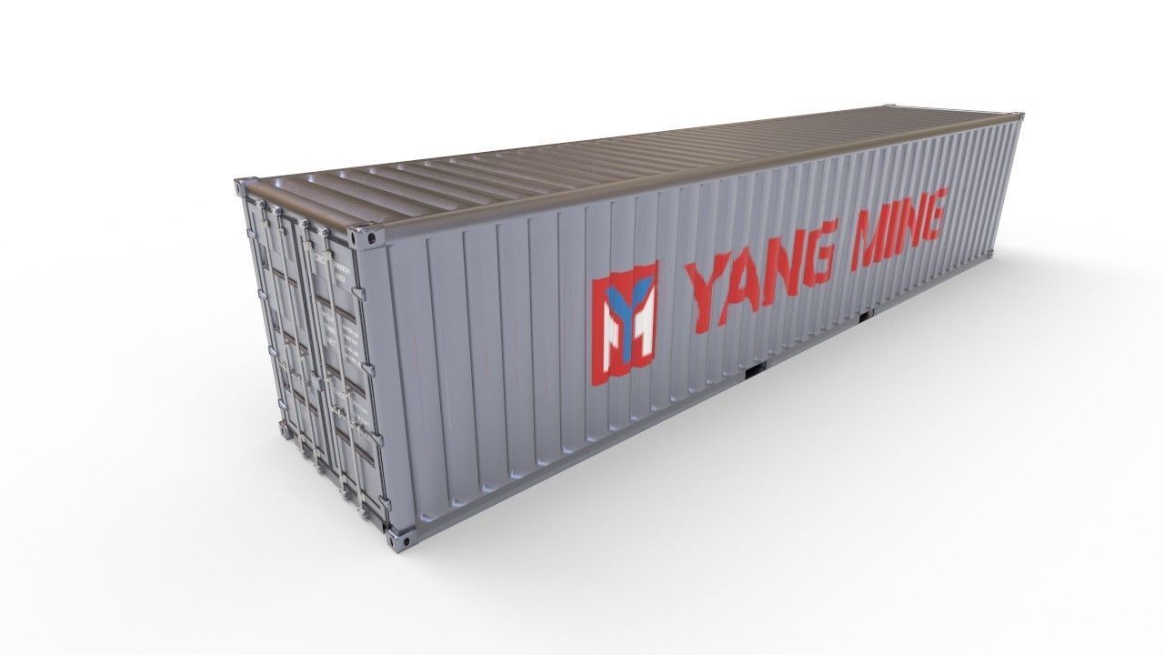 20 and 40 FT container Low-poly 3D model_20