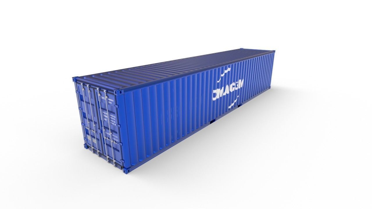 20 and 40 FT container Low-poly 3D model_17