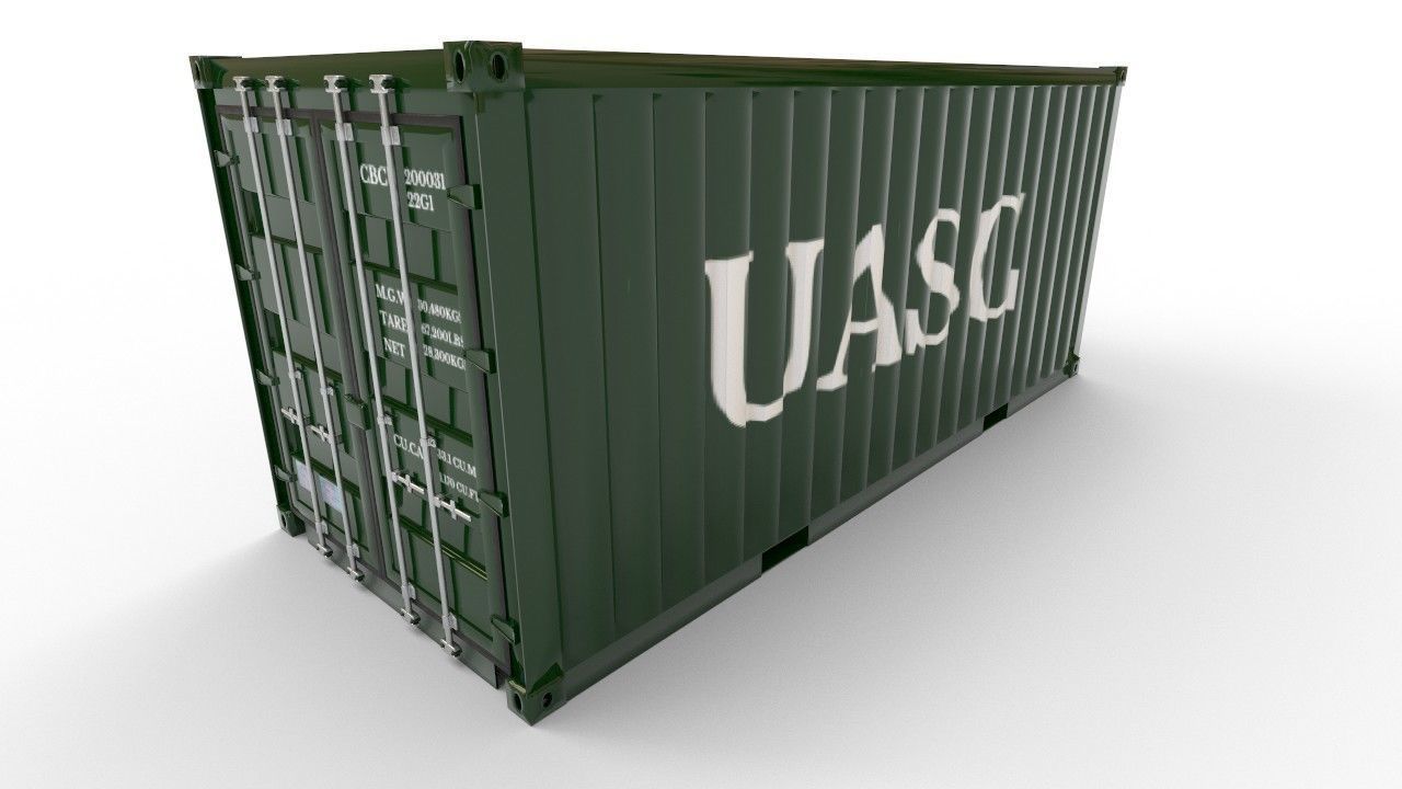20 and 40 FT container Low-poly 3D model_15