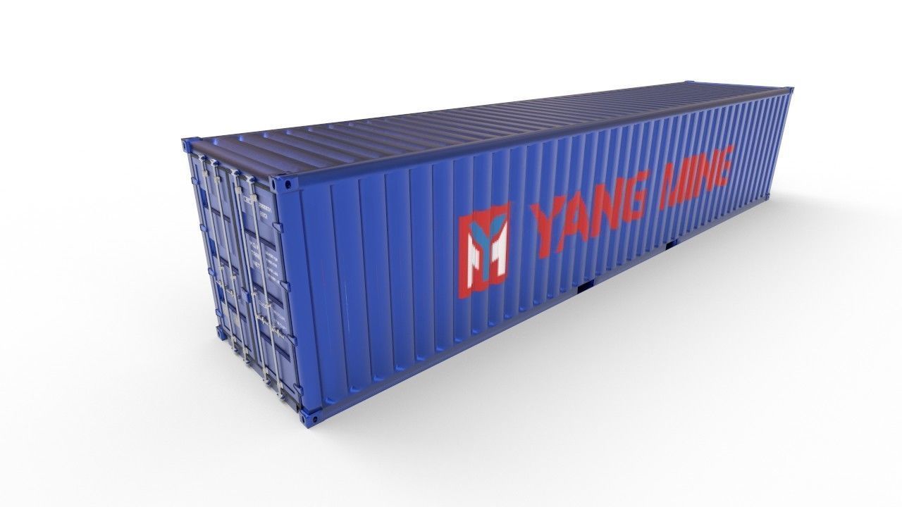 20 and 40 FT container Low-poly 3D model_22