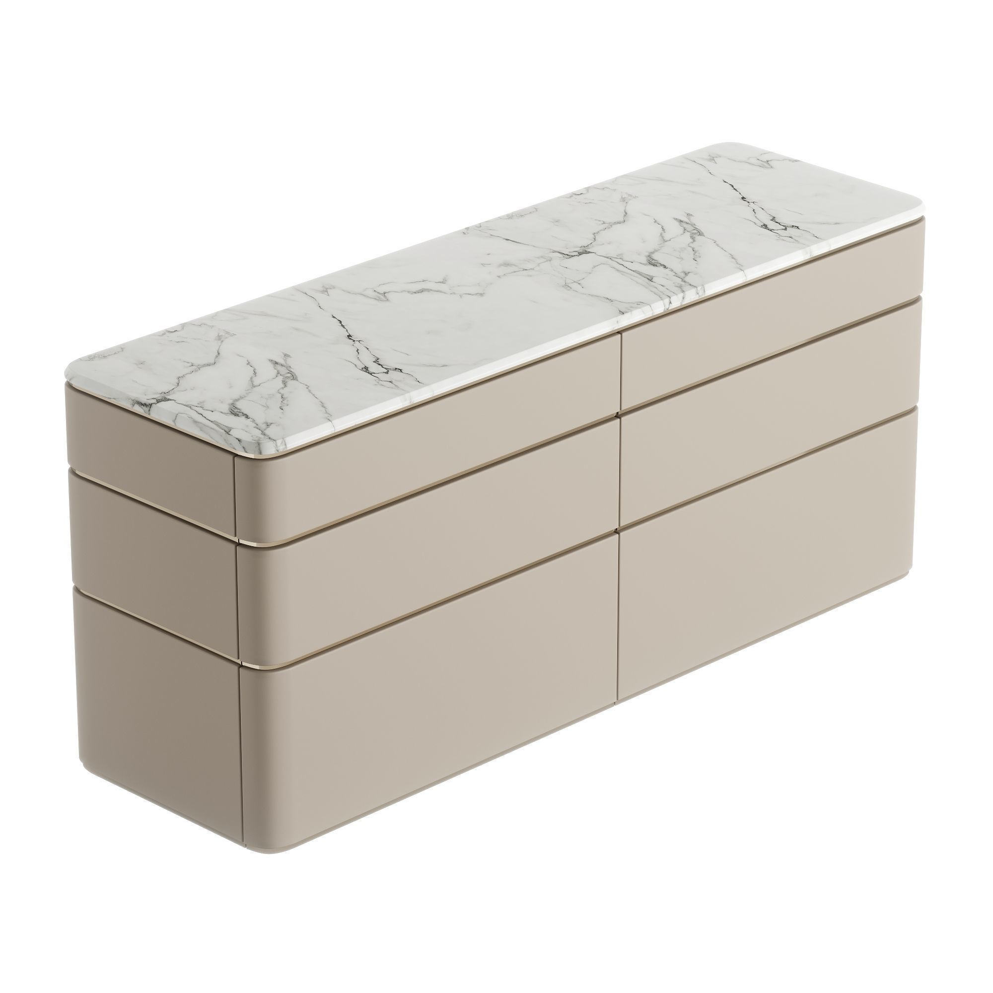 Fendi Lambert 2021 Chest of Drawers Low-poly 3D model_2