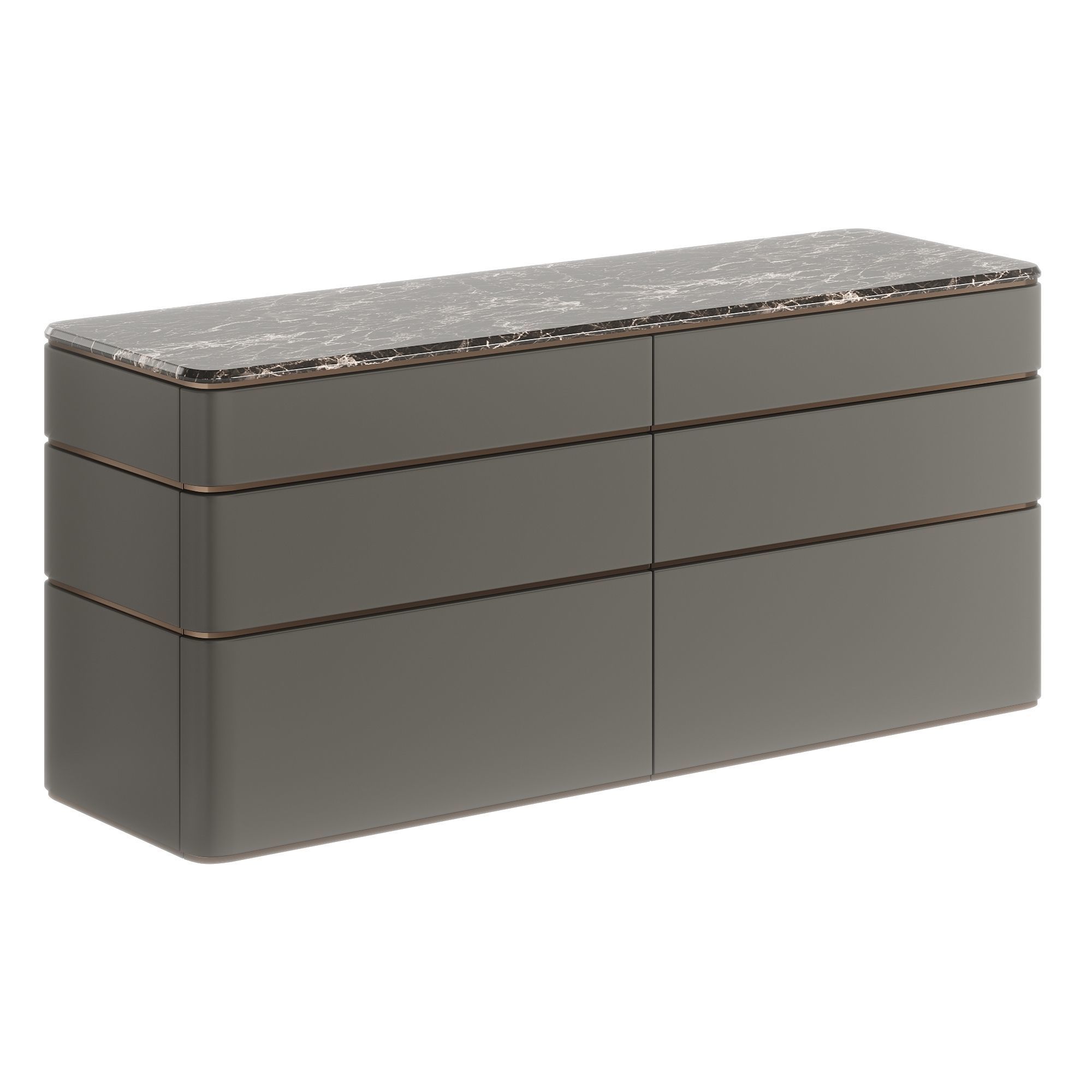 Fendi Lambert 2021 Chest of Drawers Low-poly 3D model_1