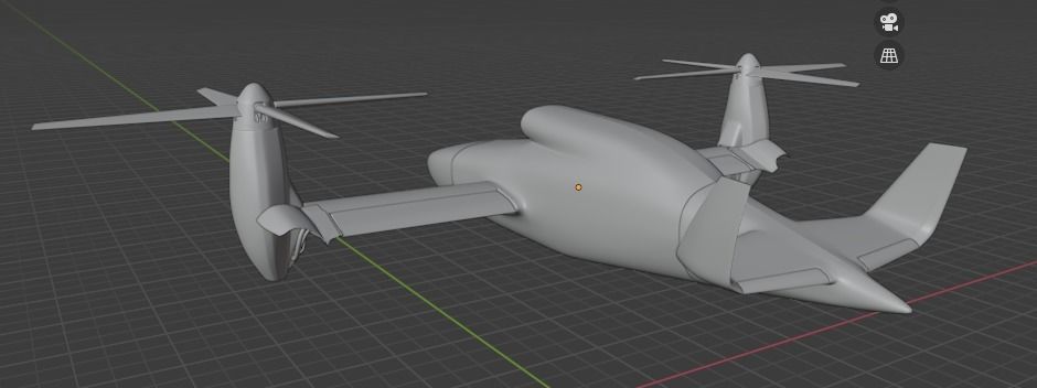 Bell TR 911 X - Eagle Eye - TILT ROTOR UAV - Low-poly 3D model_14