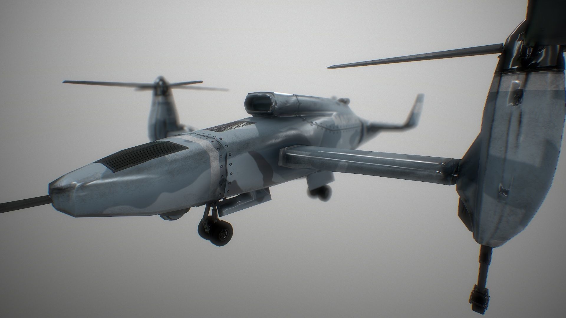 Bell TR 911 X - Eagle Eye - TILT ROTOR UAV - Low-poly 3D model_4