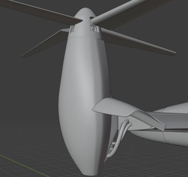 Bell TR 911 X - Eagle Eye - TILT ROTOR UAV - Low-poly 3D model_16