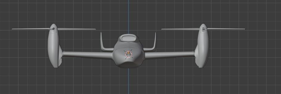 Bell TR 911 X - Eagle Eye - TILT ROTOR UAV - Low-poly 3D model_12