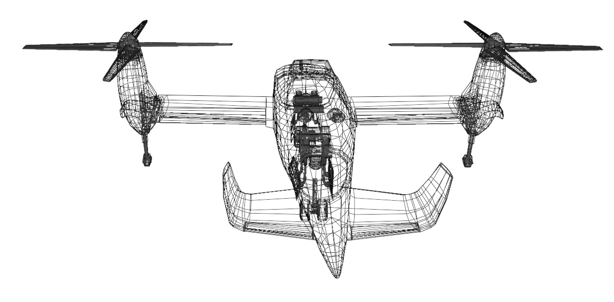 Bell TR 911 X - Eagle Eye - TILT ROTOR UAV - Low-poly 3D model_30