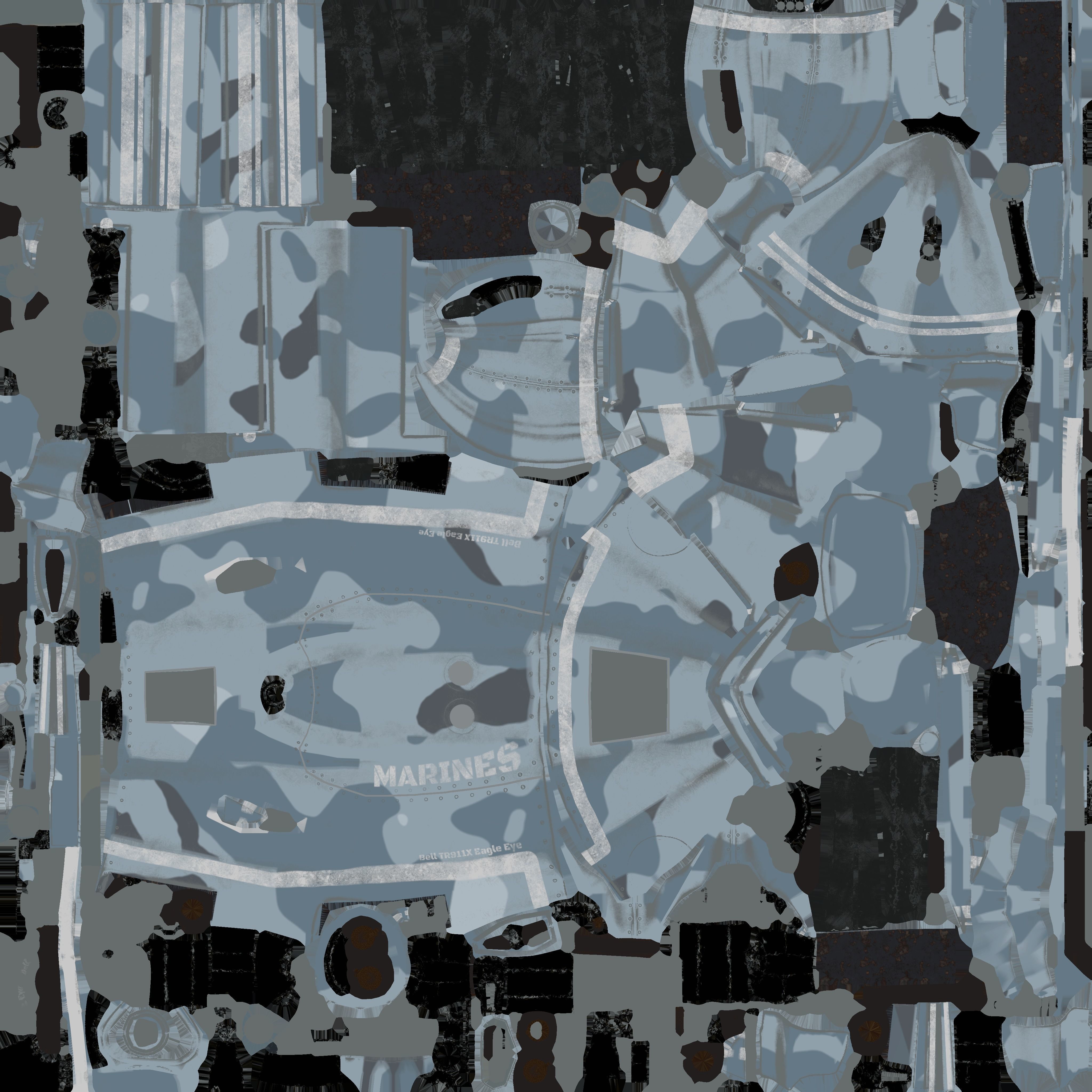 Bell TR 911 X - Eagle Eye - TILT ROTOR UAV - Low-poly 3D model_39