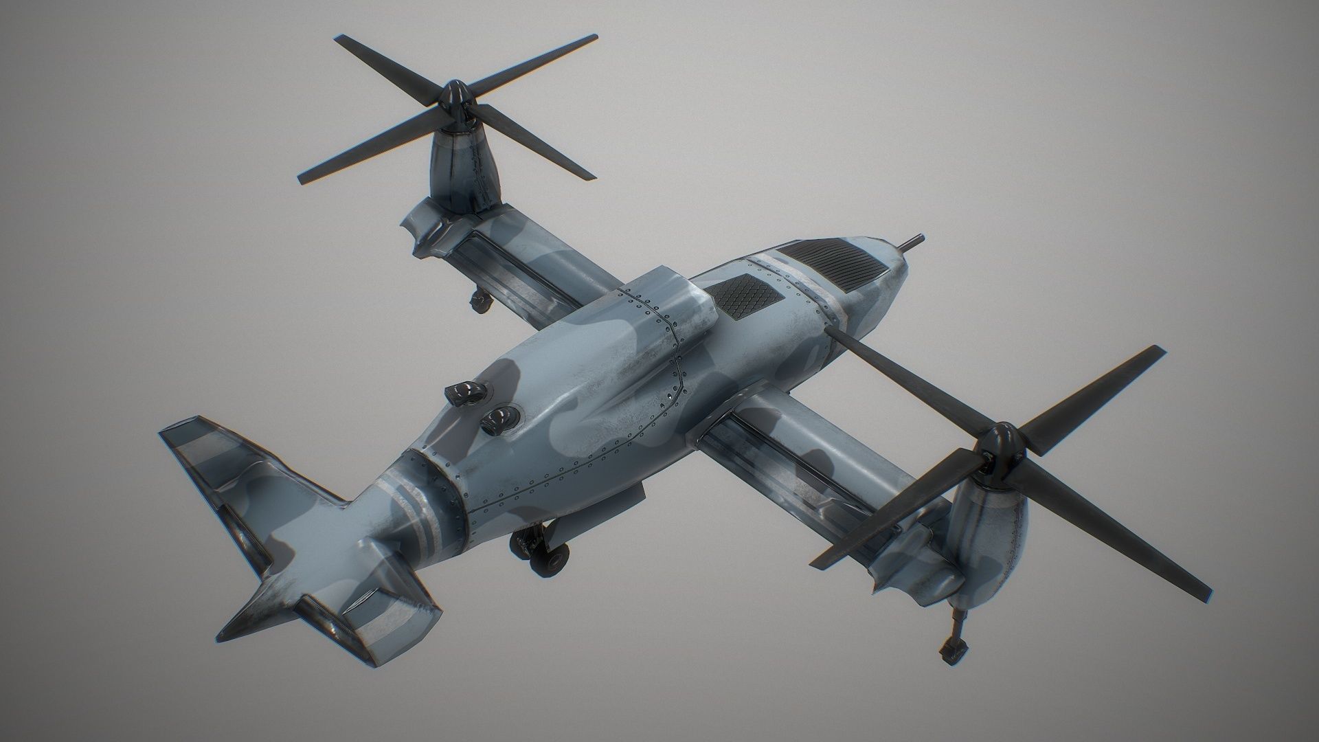 Bell TR 911 X - Eagle Eye - TILT ROTOR UAV - Low-poly 3D model_5