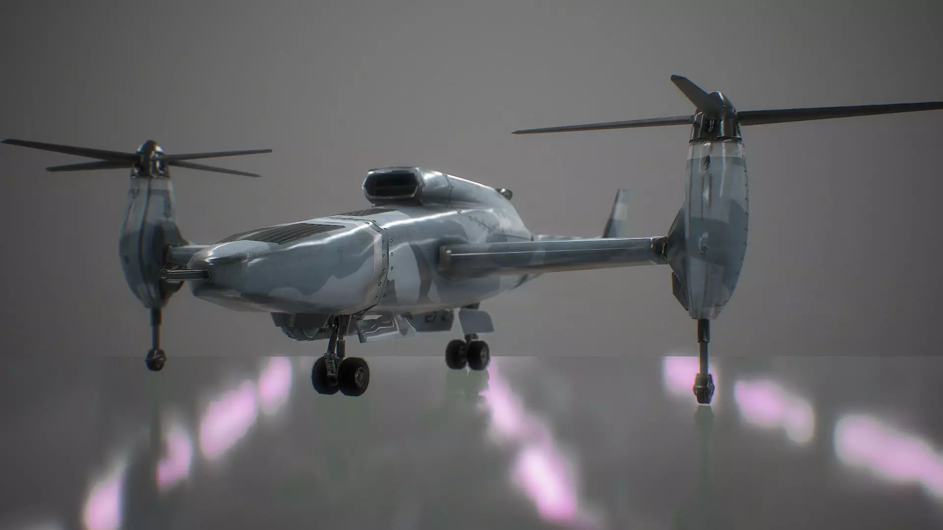 Bell TR 911 X - Eagle Eye - TILT ROTOR UAV - Low-poly 3D model_0