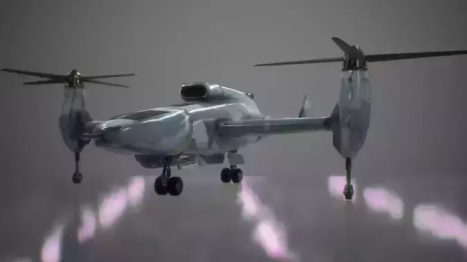 Bell TR 911 X - Eagle Eye - TILT ROTOR UAV - Low-poly 3D model