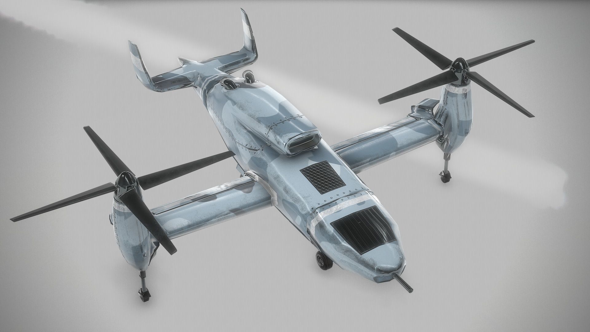 Bell TR 911 X - Eagle Eye - TILT ROTOR UAV - Low-poly 3D model_3