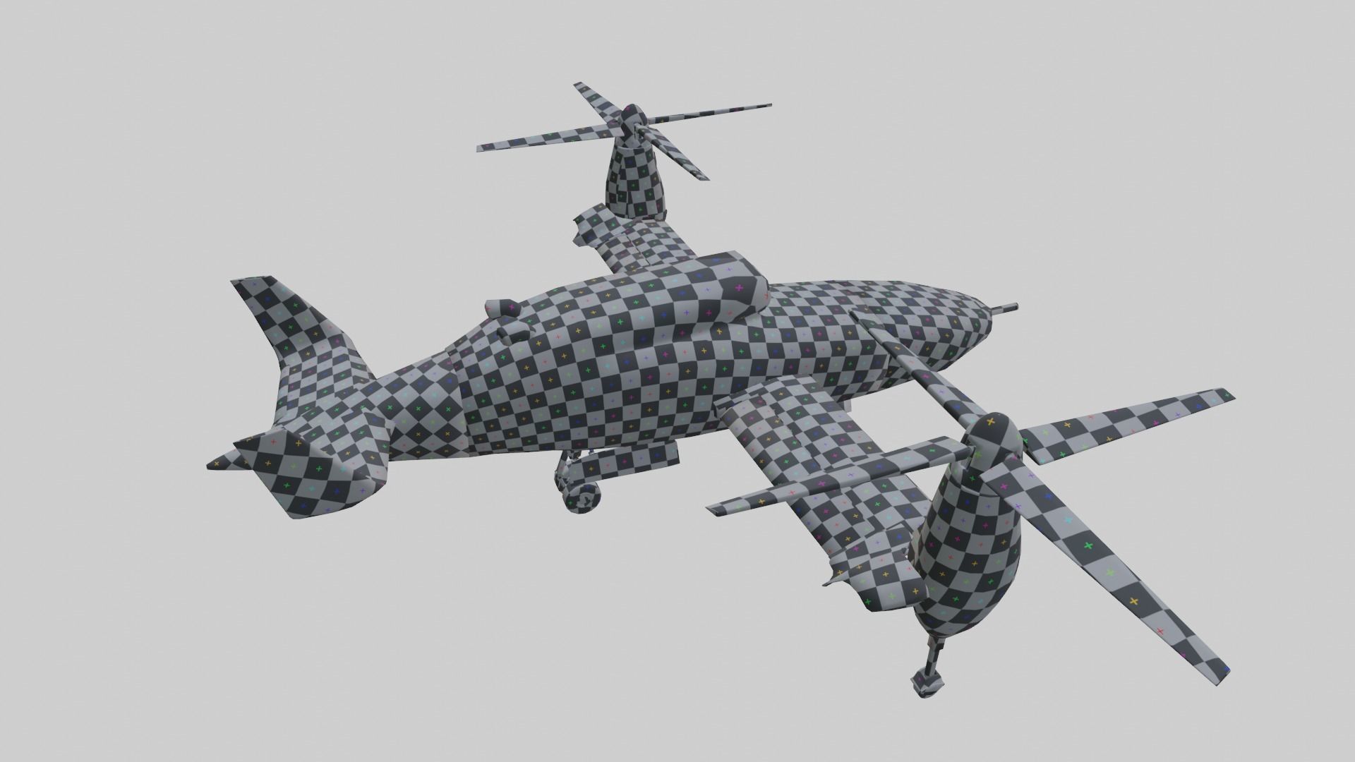 Bell TR 911 X - Eagle Eye - TILT ROTOR UAV - Low-poly 3D model_19