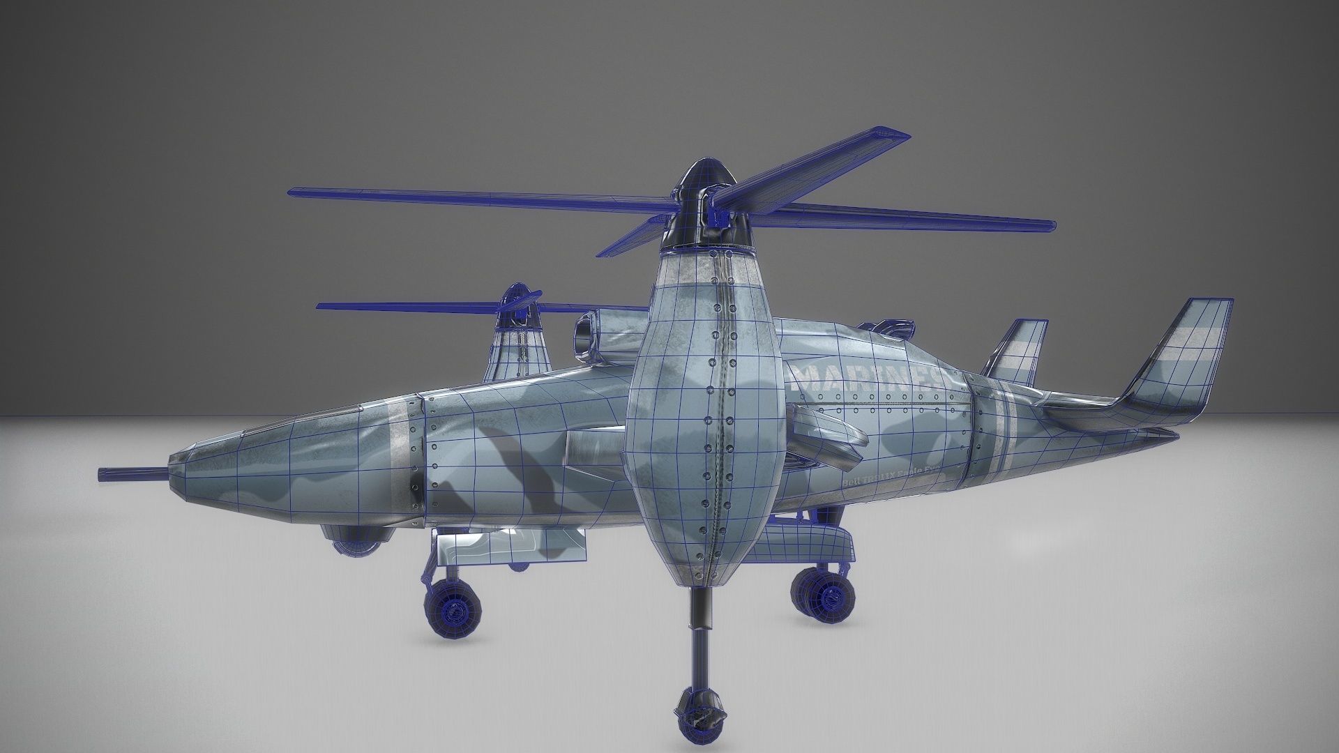 Bell TR 911 X - Eagle Eye - TILT ROTOR UAV - Low-poly 3D model_8