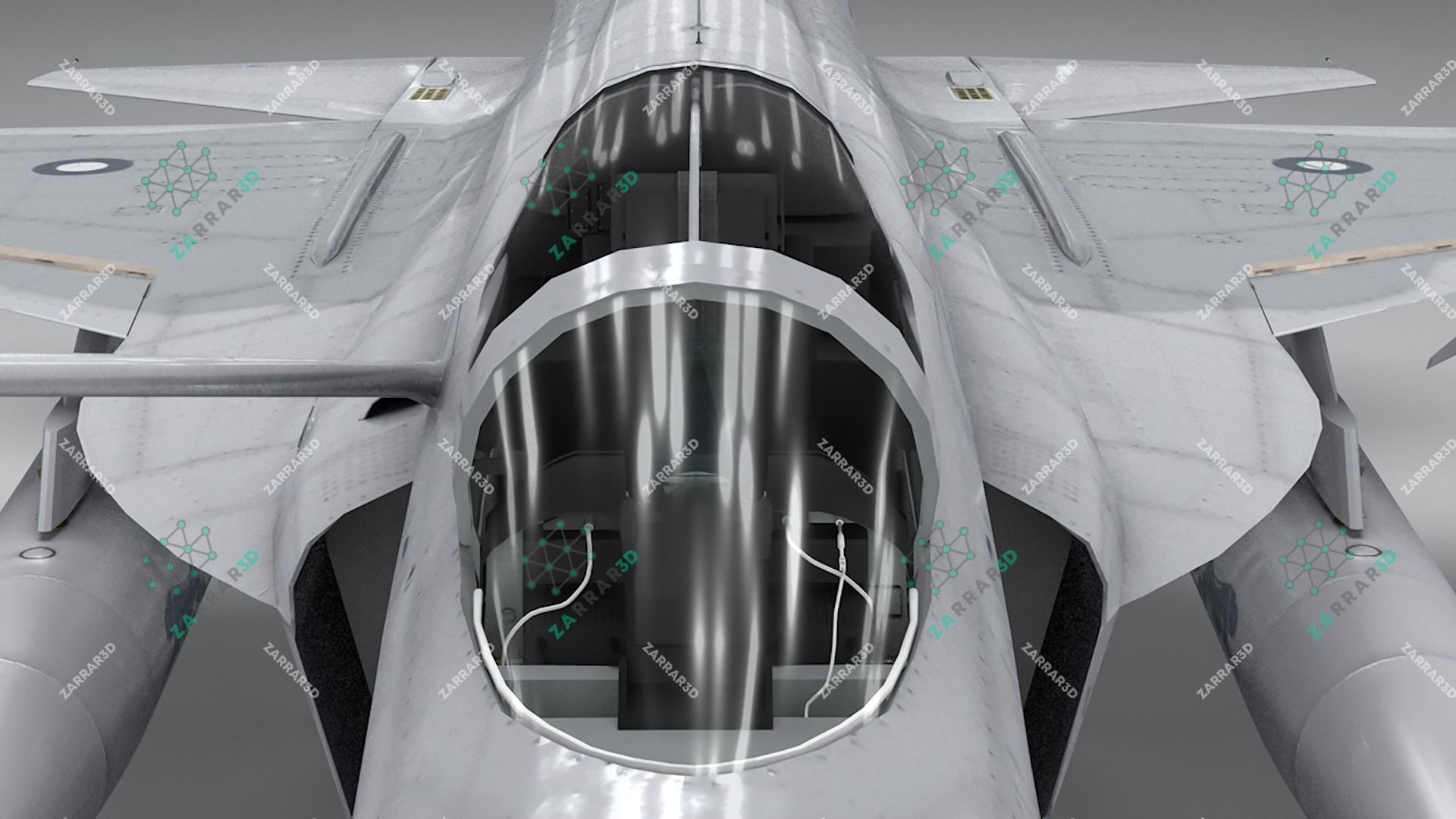 JF-17 Thunder Pakistan 2x Color Schemes Rigged Low-poly 3D model_25