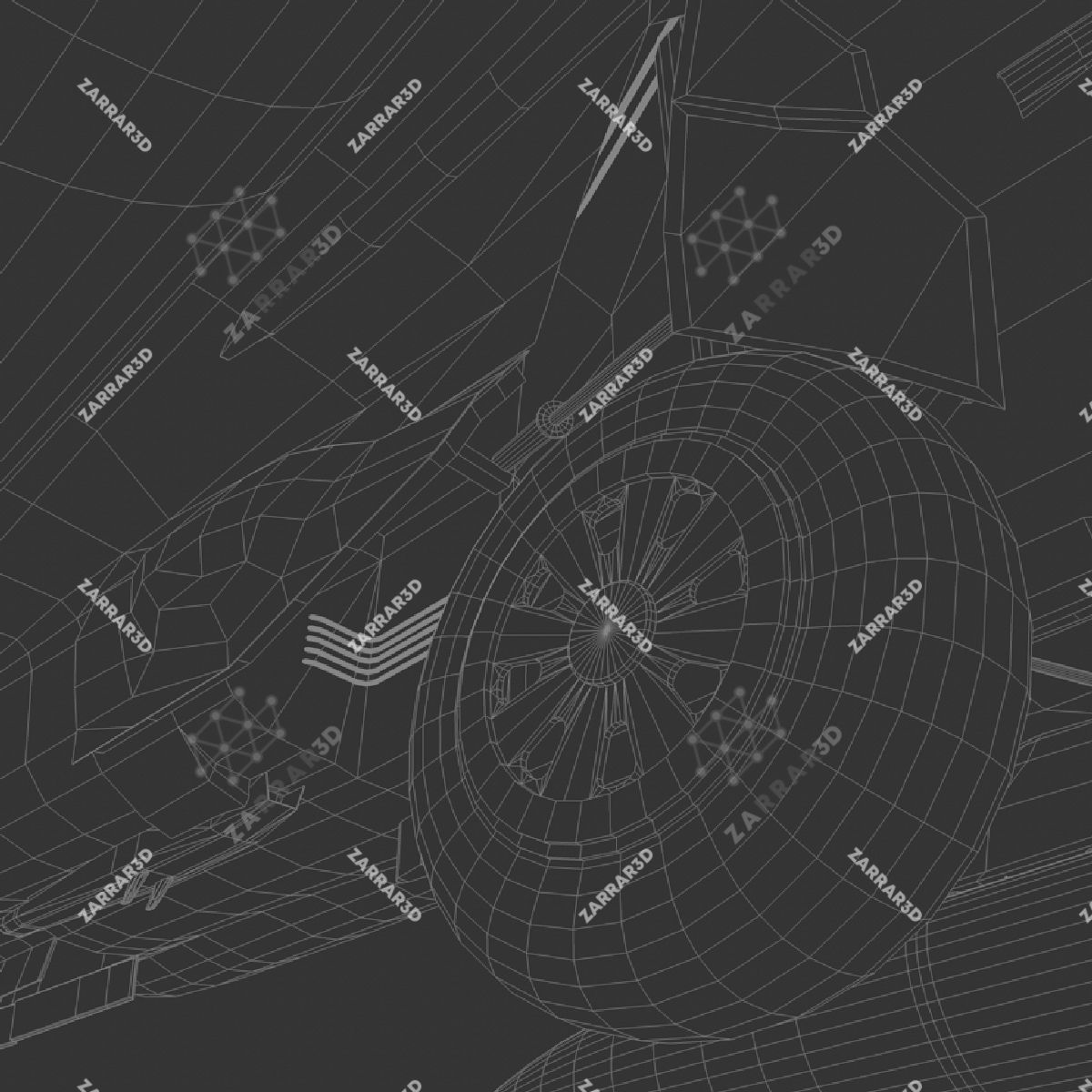JF-17 Thunder Pakistan 2x Color Schemes Rigged Low-poly 3D model_30