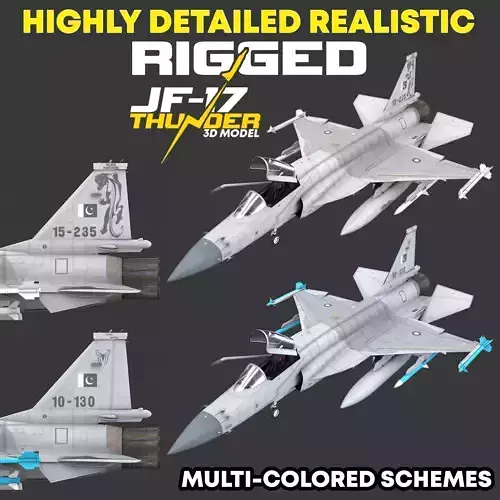 JF-17 Thunder Pakistan 2x Color Schemes Rigged
