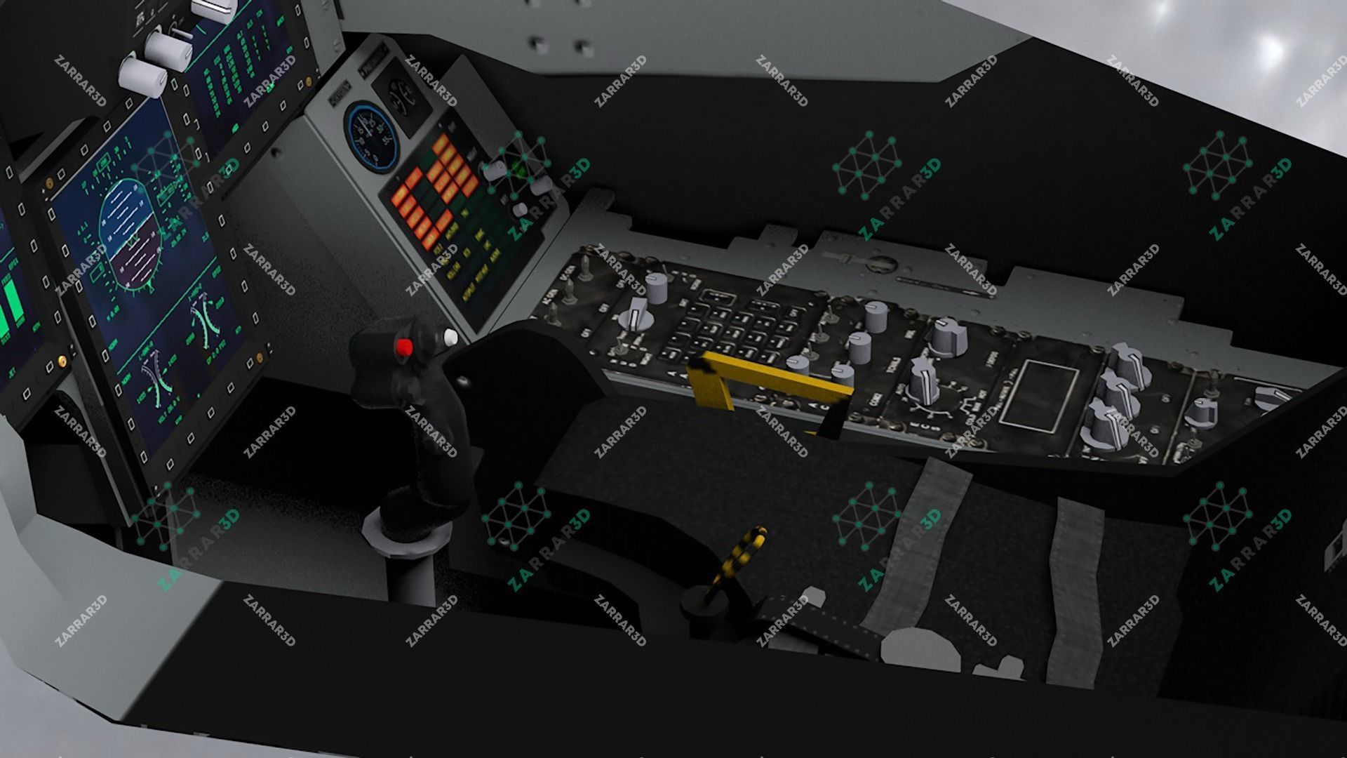 JF-17 Thunder Pakistan 2x Color Schemes Rigged Low-poly 3D model_24