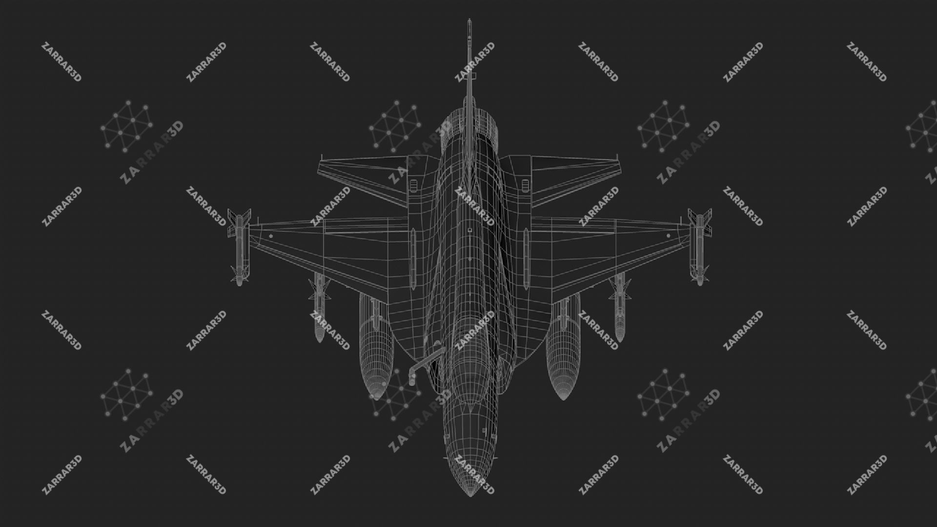 JF-17 Thunder Pakistan 2x Color Schemes Rigged Low-poly 3D model_33