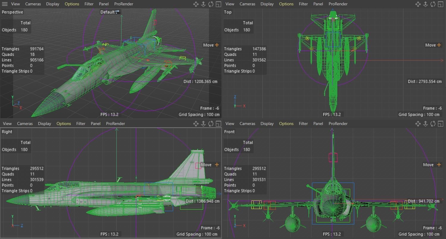 JF-17 Thunder Pakistan 2x Color Schemes Rigged Low-poly 3D model_36