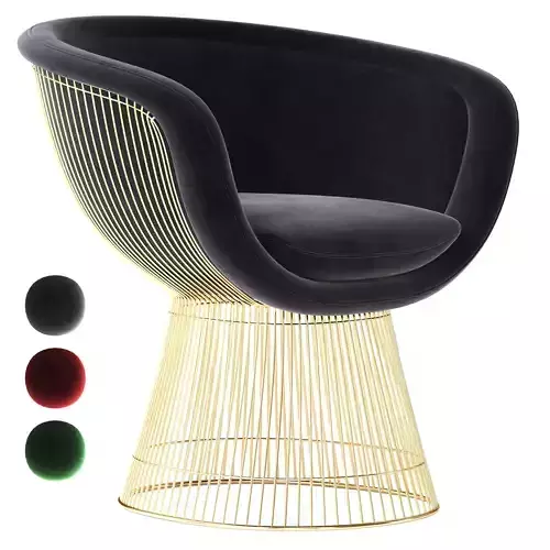 platner gold plated lounge chair