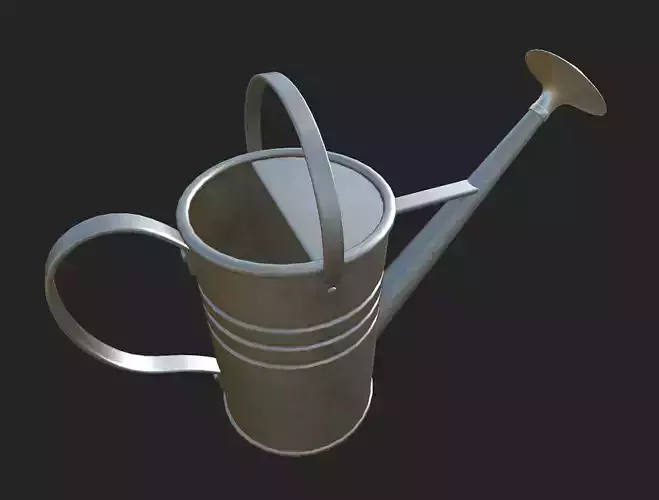 Farmer Watering Low-poly 3D model
