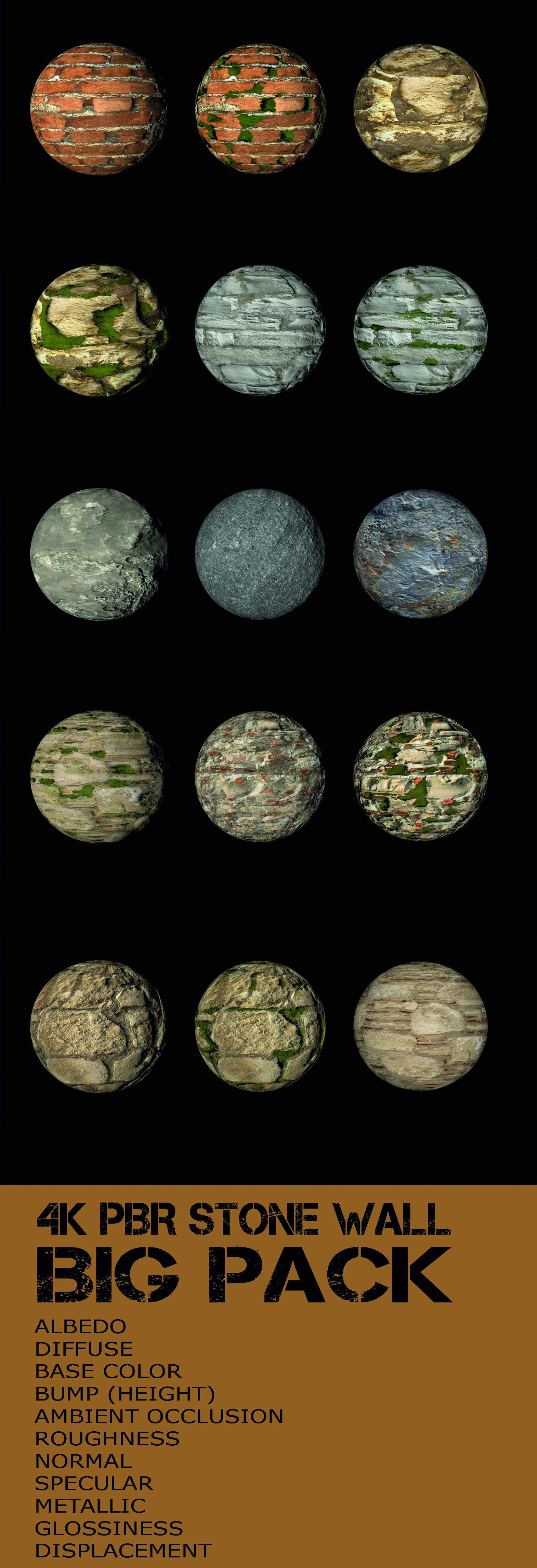 BIG TEXTURE PACK Pbr Wall  Texture_1