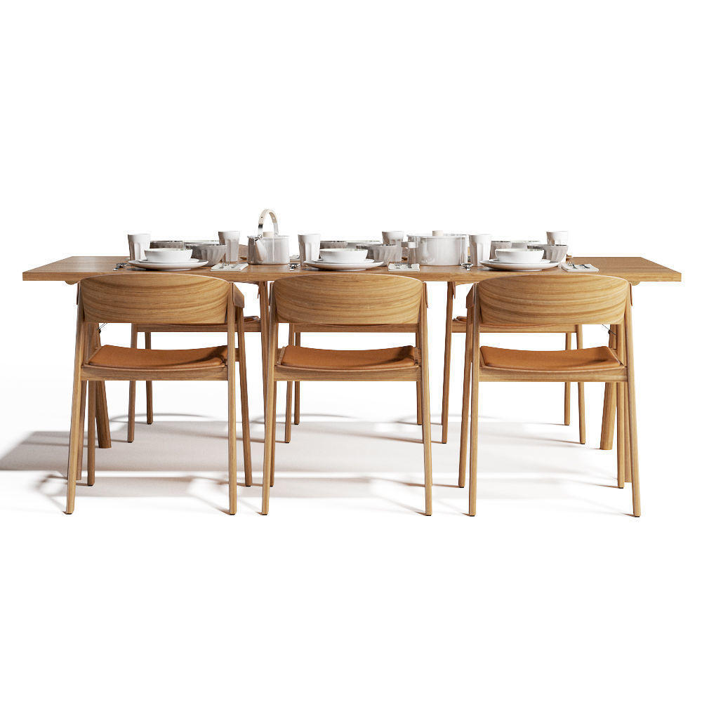 Cover chair Split table Muuto Design 3D model_2