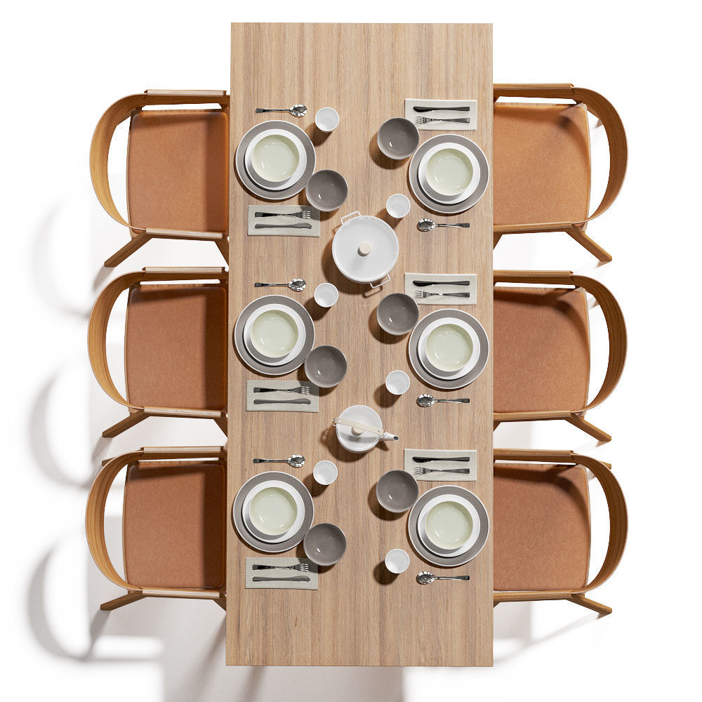 Cover chair Split table Muuto Design 3D model_3