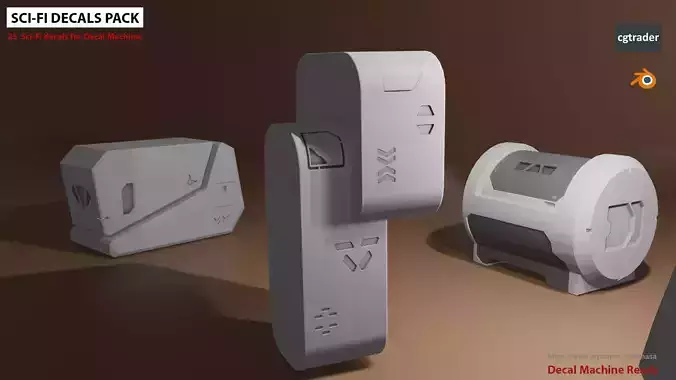 25 Sci-Fi Decals Pack Vol 001 Texture