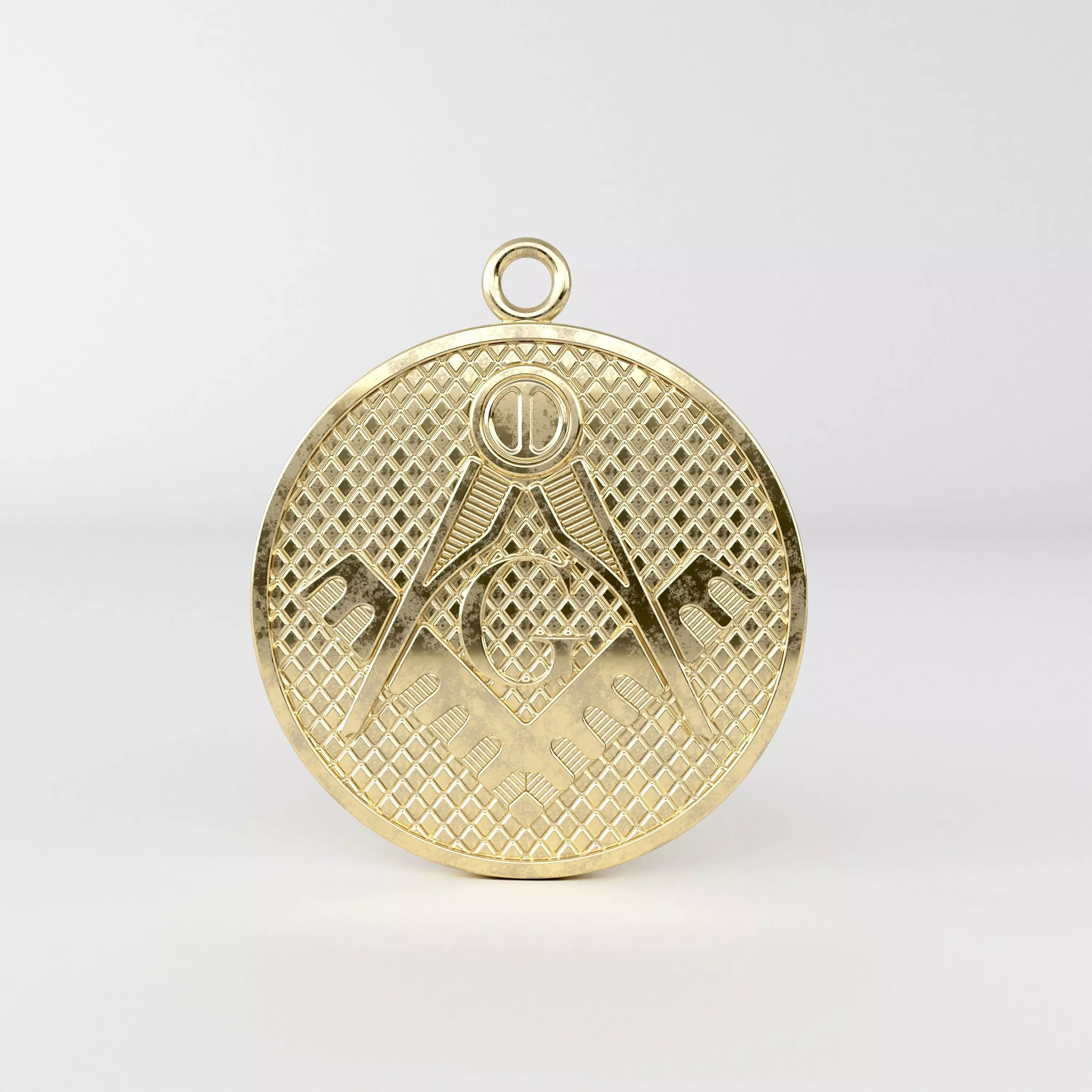 Masonic pendant 02 3D print model