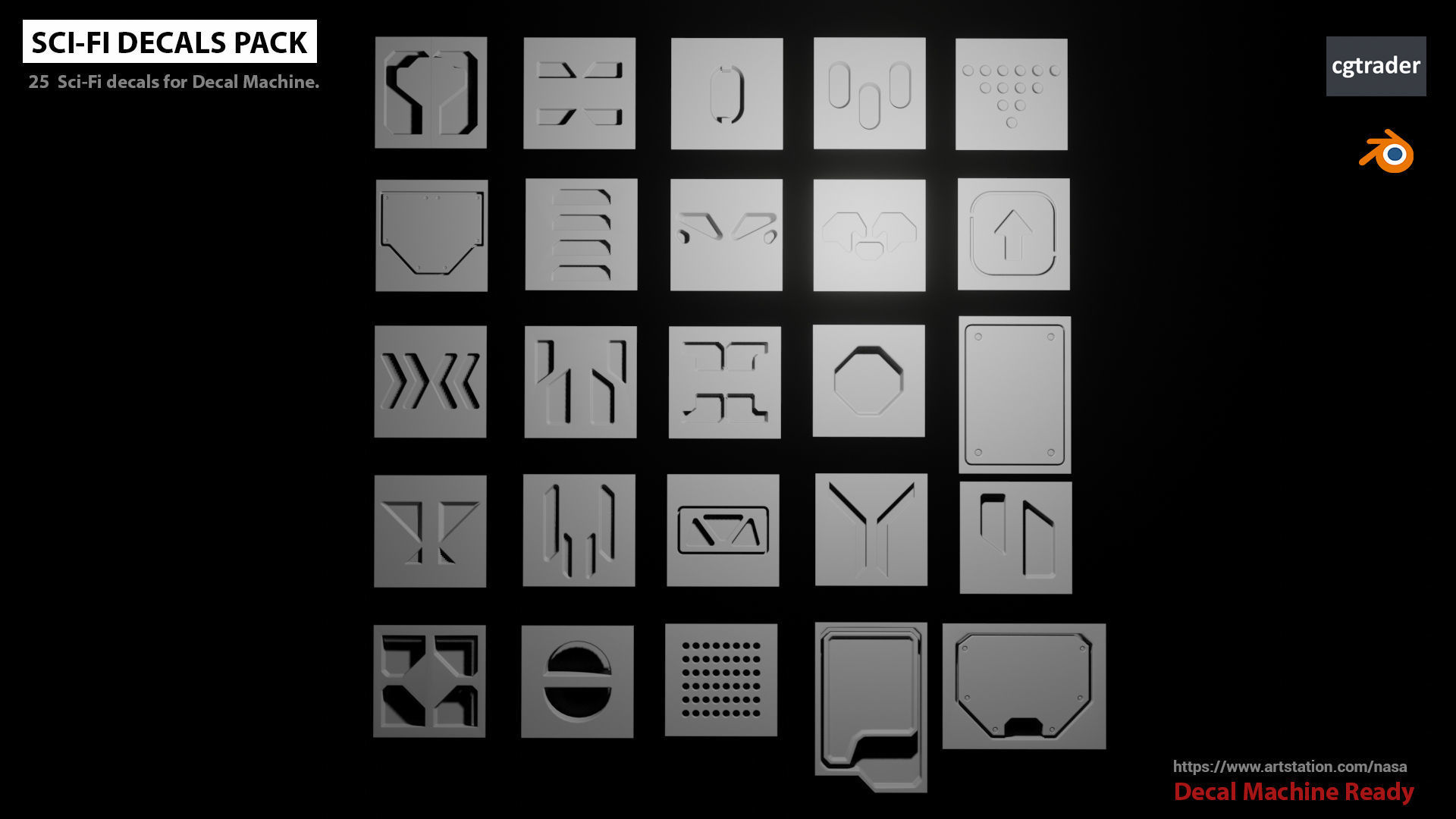 25 Sci-Fi Decals Pack Vol 002 Texture_1