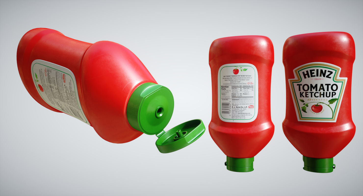 Shopping Basket with Products Low-poly 3D model_2