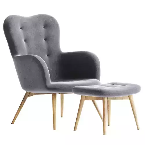 Home Republic Soho Occasional Chair Steel Grey