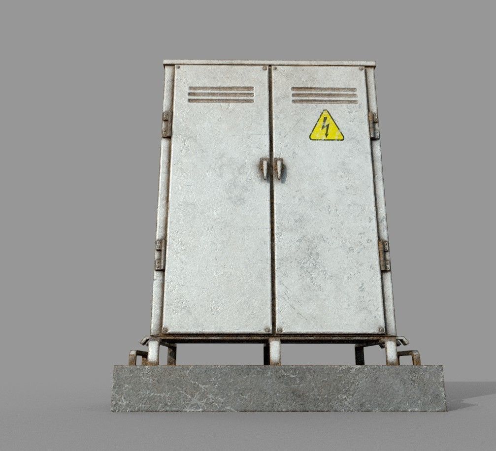 Elextrical Box Pbr Low-poly 3D model_3