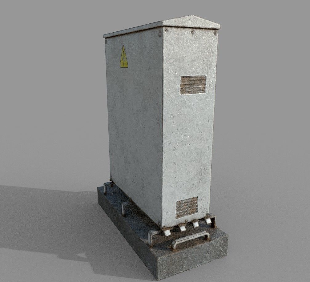 Elextrical Box Pbr Low-poly 3D model_4