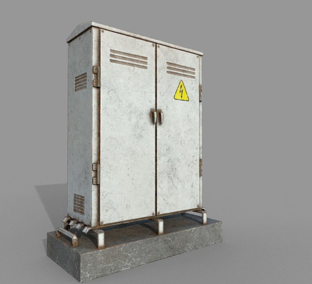 Elextrical Box Pbr Low-poly 3D model_9