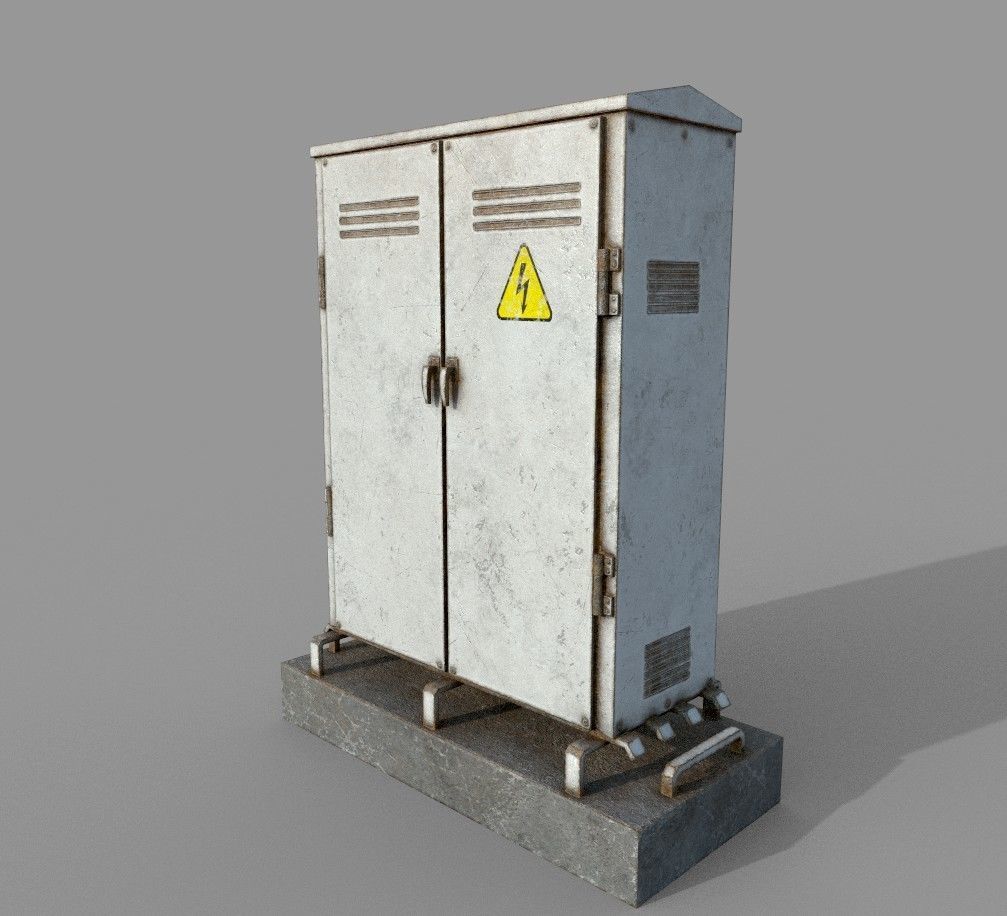 Elextrical Box Pbr Low-poly 3D model_2